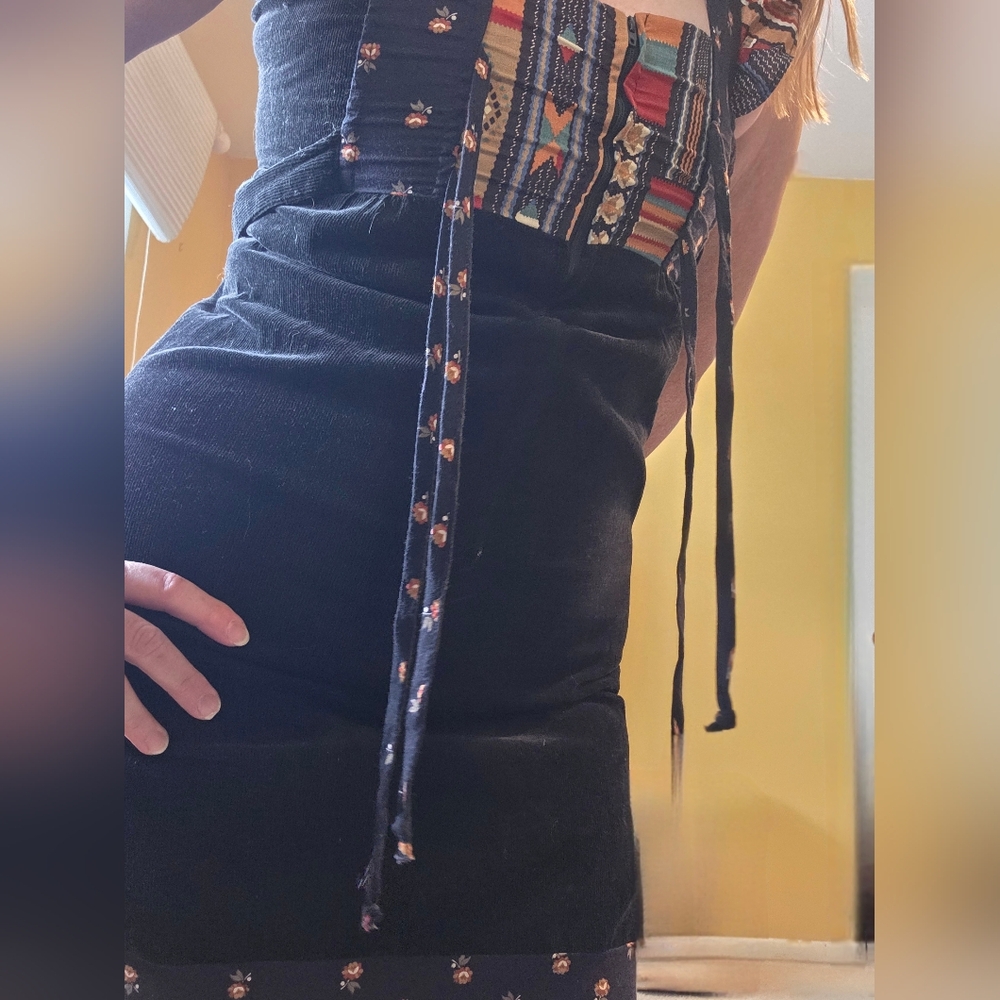 Vintage 70s Bohemian Midi Dress